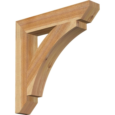 Ekena Millwork Thorton Slat Rough Sawn Bracket, Western Red Cedar, 4"W x 24"D x 24"H BKT04X24X24THR06RWR